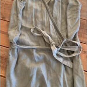 Grayish Green Wrap Romper